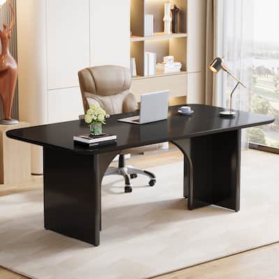 63" Executive Desk, Large Computer Desk Modern Home Office Desk