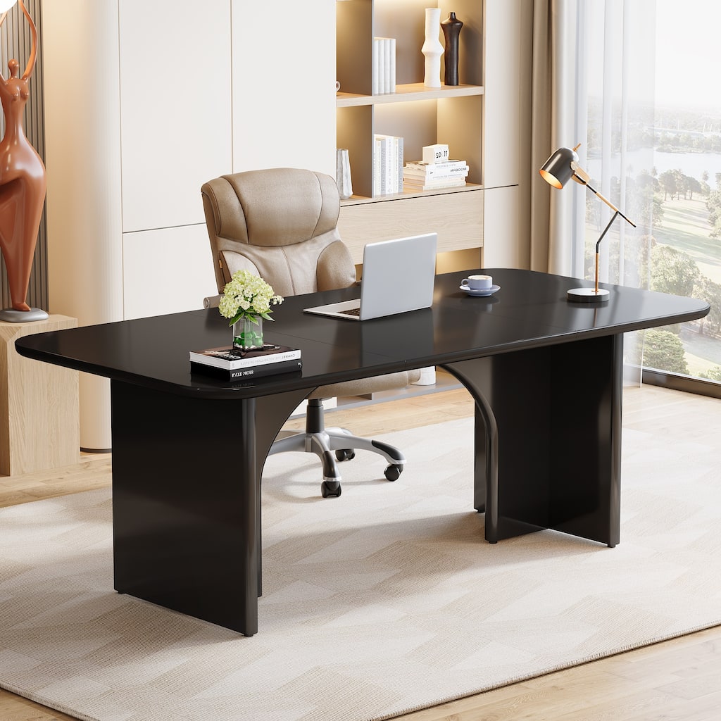 63" Executive Desk, Large Computer Desk Modern Home Office Desk