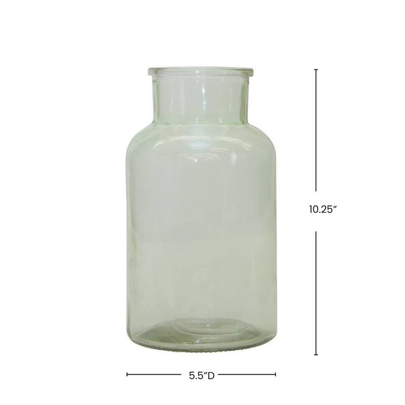 Transparent Glass Vase - 10.25" - Clear