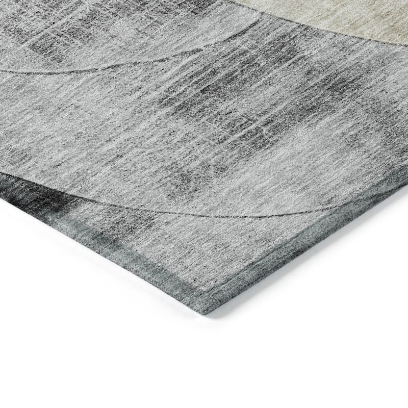 HomeRoots Geometric Transitional Rectangle Outdoor Rug