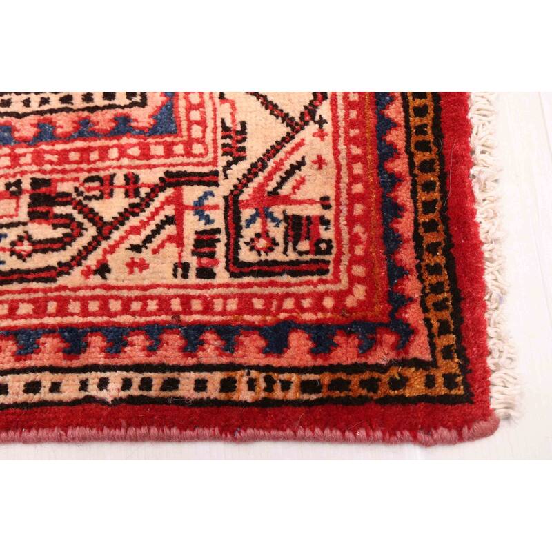 ECARPETGALLERY Hand-knotted Andelz Red Wool Rug - 4'4 x 7'1