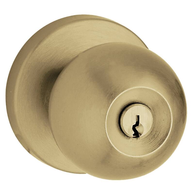 Baldwin Modern Style Keyed Entry Door Knob Set with Modern Rosette and