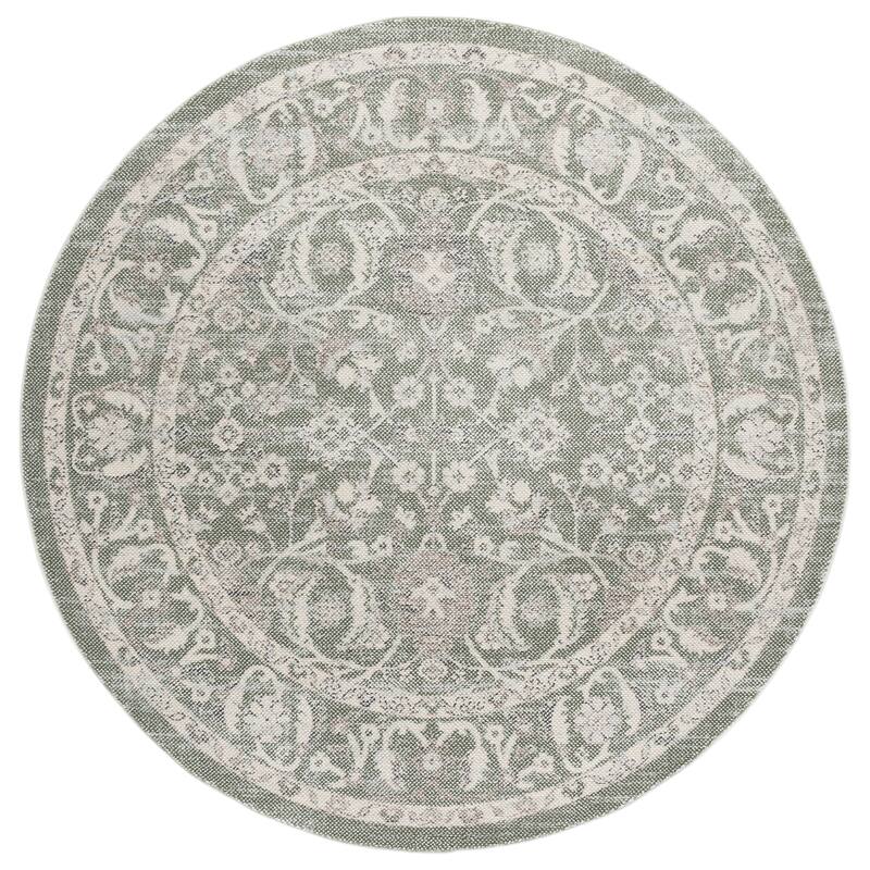 SAFAVIEH Harrison Gilta Transitional Rug - 6'7" Round - Green/Ivory