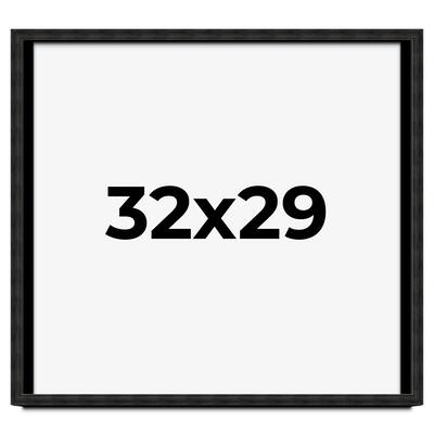 32x29 Shadow Box Black Rustic Barnwood Display Frame | 1.125 Inch
