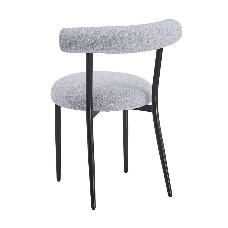 Bia Modern Iron Upholstered Dining Chairs by Christopher Knight Home
