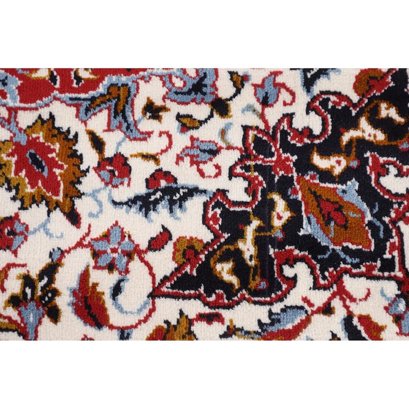 Floral Red Kashan Turkish Rug Floral Machine-Made Carpet - 9'9" x 12'8"