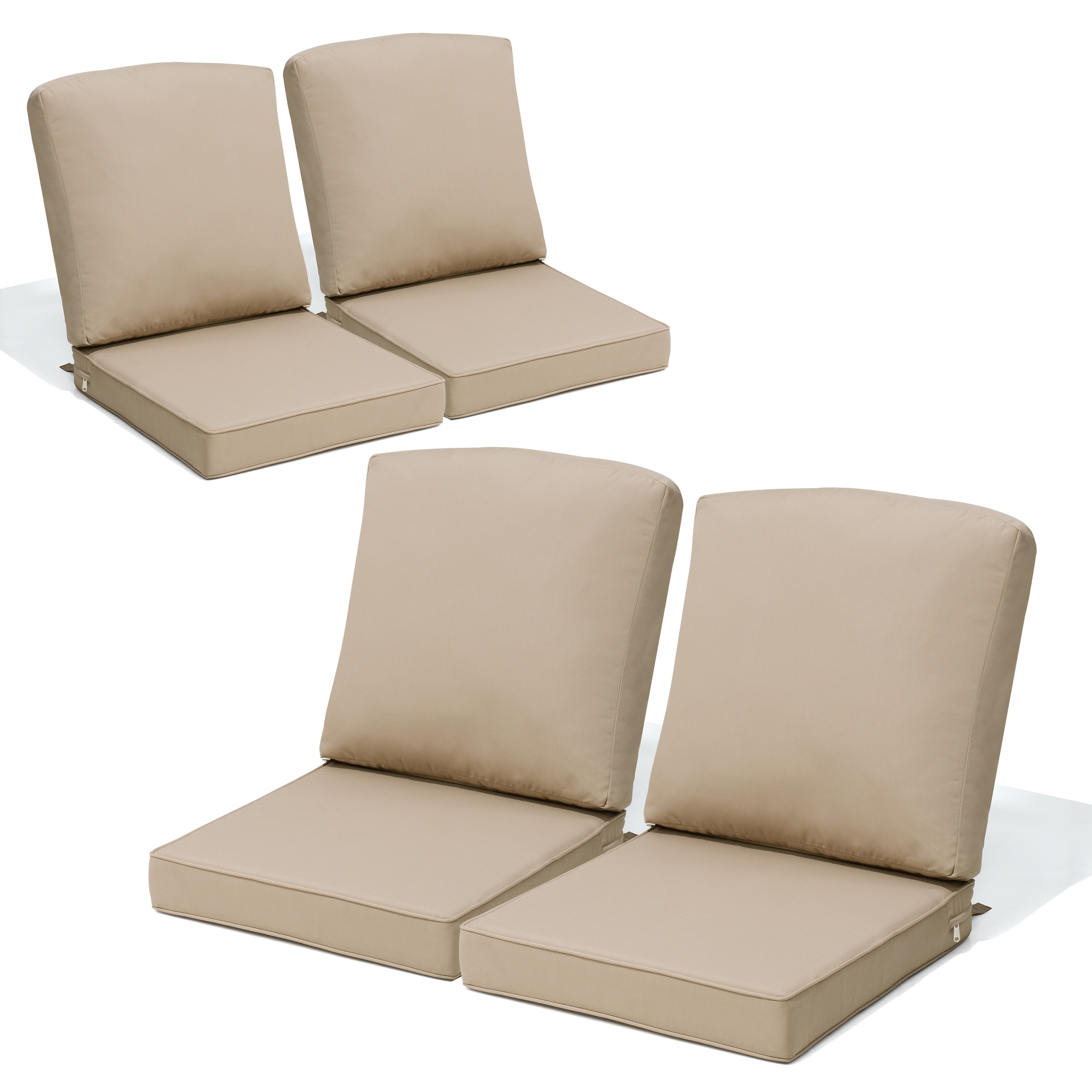 Pellebant 22 x 21 x 3.5 in Patio Deep Seat Chair Outdoor Cushion Set