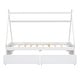 preview thumbnail 23 of 22, Twin House Platform Bed with Drawers, Pink, Modern Design