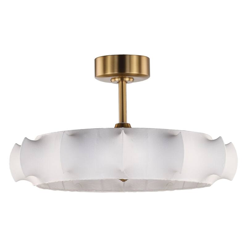 Ceiling Fan 29" Perimost 3-Blade Modern Gold LED