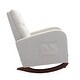 preview thumbnail 4 of 16, Polyester Upholstered High Back Mid-Century Modern Tufted Nursery Rocking Chair with Side Pocket