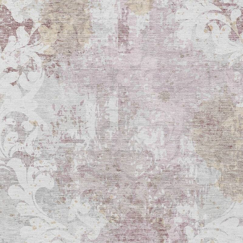 HomeRoots Damask Transitional Rectangle Outdoor Rug