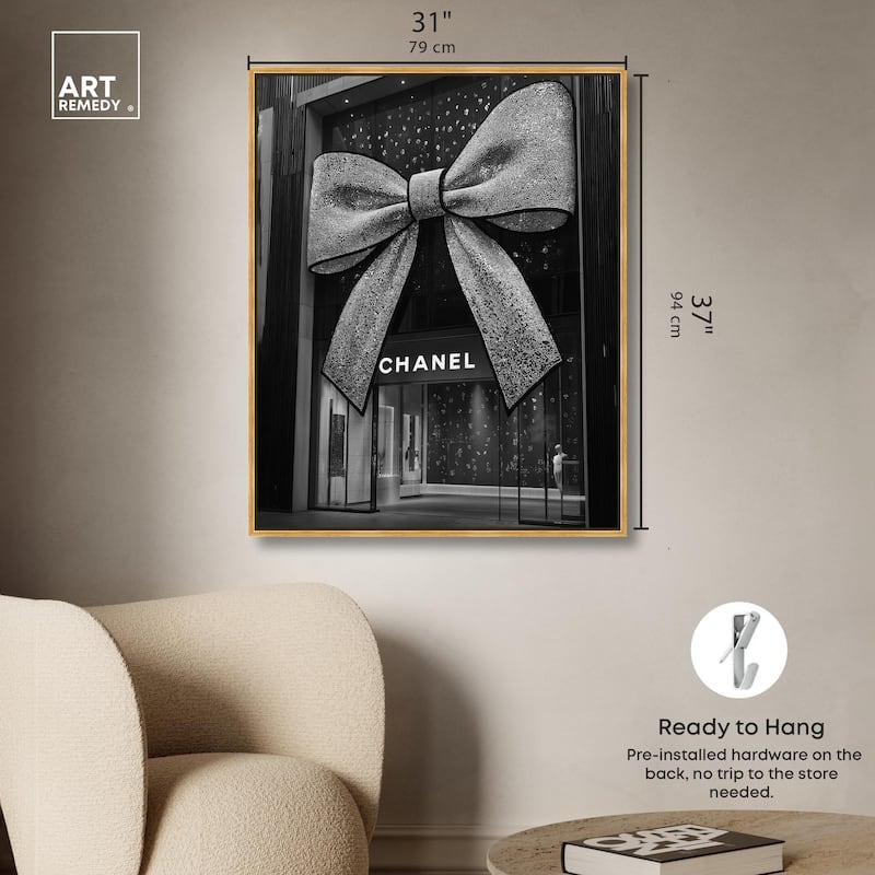 Big Bow Noir Store Canvas by Art Remedy