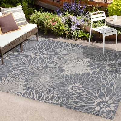 JONATHAN Y Lotus Modern All-Over Floral Indoor/Outdoor Area Rug