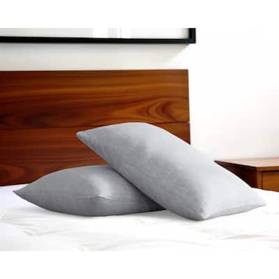 HomeRoots Set of Two Cloud Linen Pillowcases