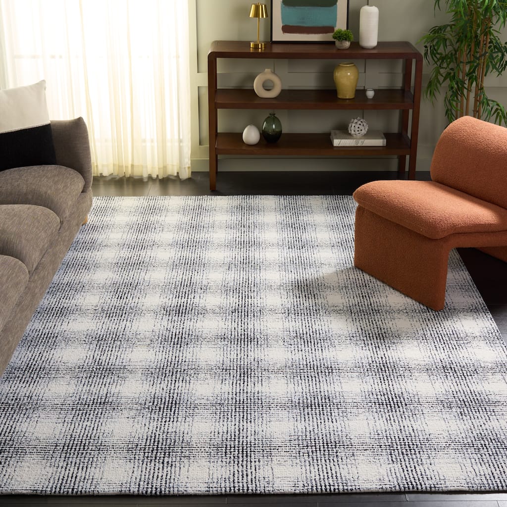 SAFAVIEH Handmade Ebony Makpal Modern & Contemporary Wool Rug