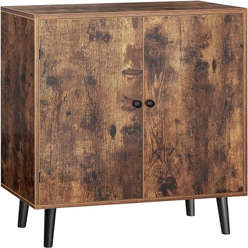 Buffet Cabinet - 15.7"D x 31.5"W x 34.6"H - Rustic Brown