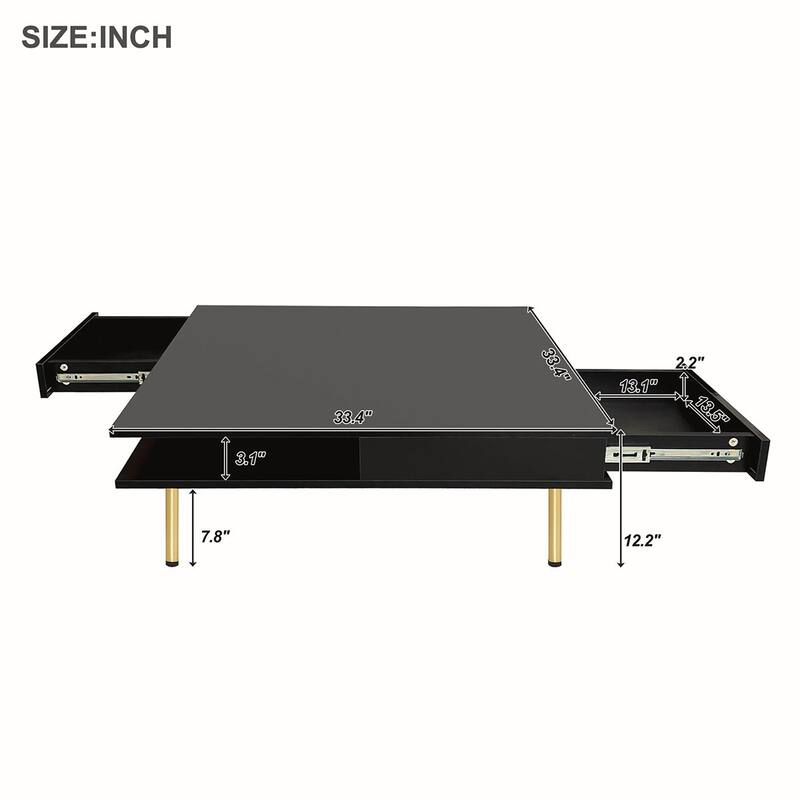 Particle Board Coffee Table With Drawers