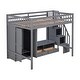 preview thumbnail 11 of 26, Multi-Functional Full Size Loft Bed Frame with Wardrobe, Low Storage Table and Storage Staircase, Health & Safe