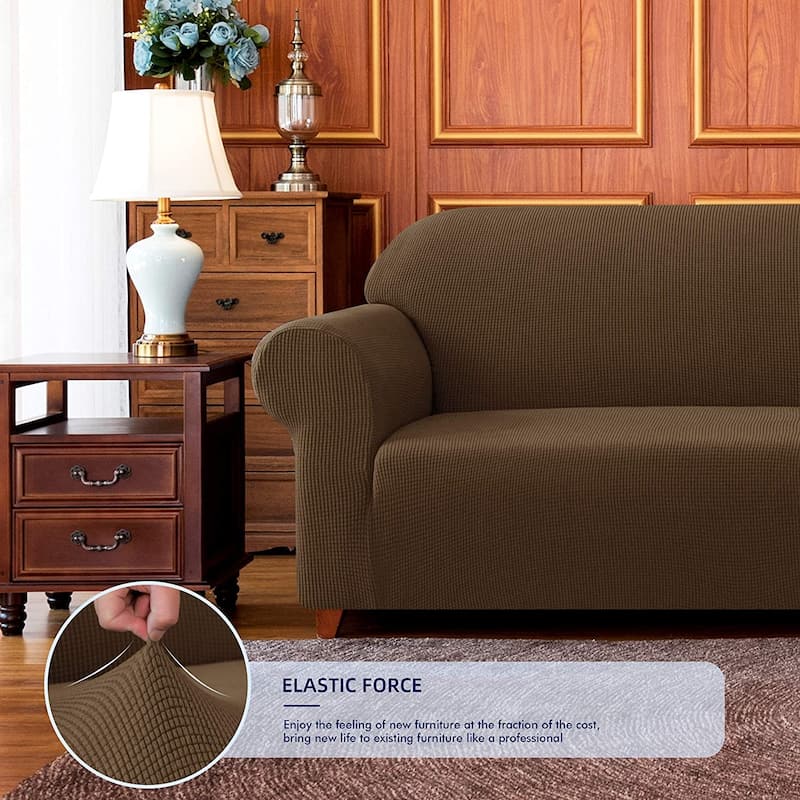 Subrtex 1-Piece Sofa Cover Stretch Soft Couch Loveseat Slipcover