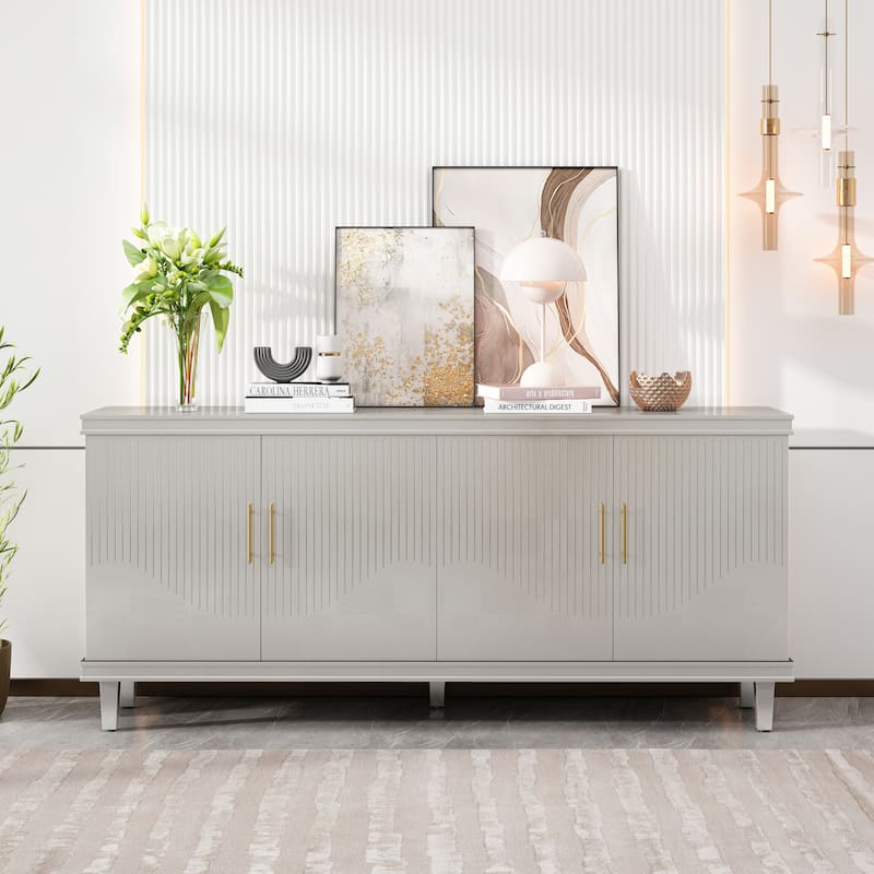 Freestanding Sideboard Storage Cabinet - 70.07'' - Champagne
