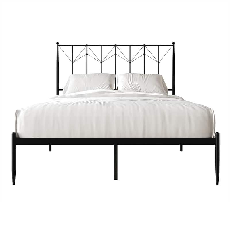 CraftPorch Elegant Metal Platform Bed - Black - Full