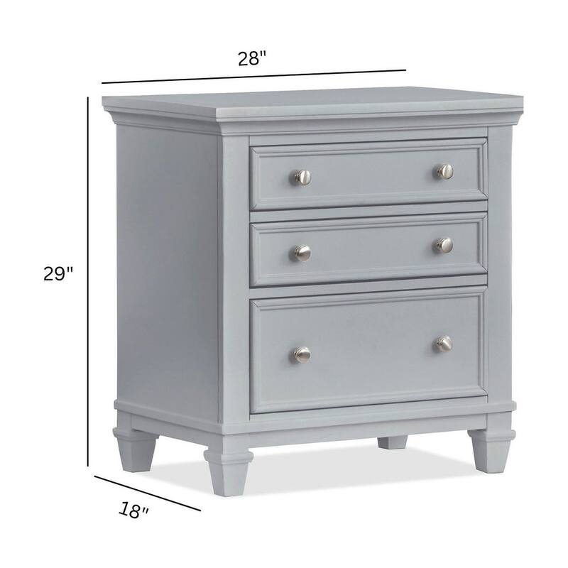 Magnussen Home Charleston Harbor Gray Drawer Nightstand