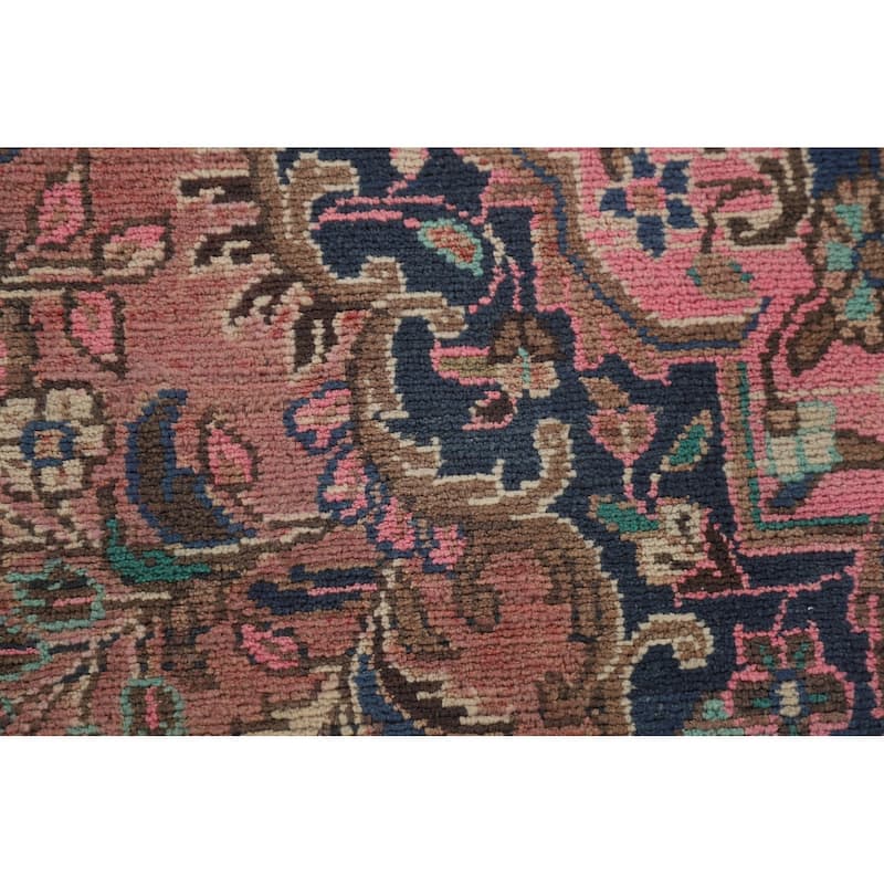 Hamedan Persian Vintage Rug Hand-Knotted Wool Carpet - 6'9"x 10'0"