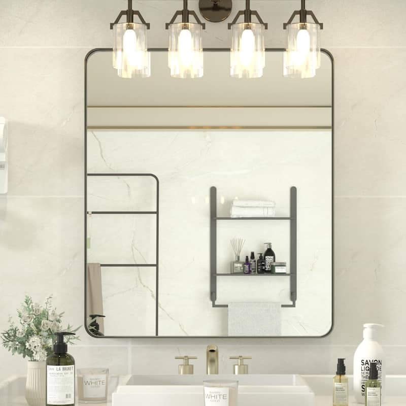 Rectangle Bathroom Mirror for Vanity Wall Mounted Vertical Horizontal Makeup Mirror