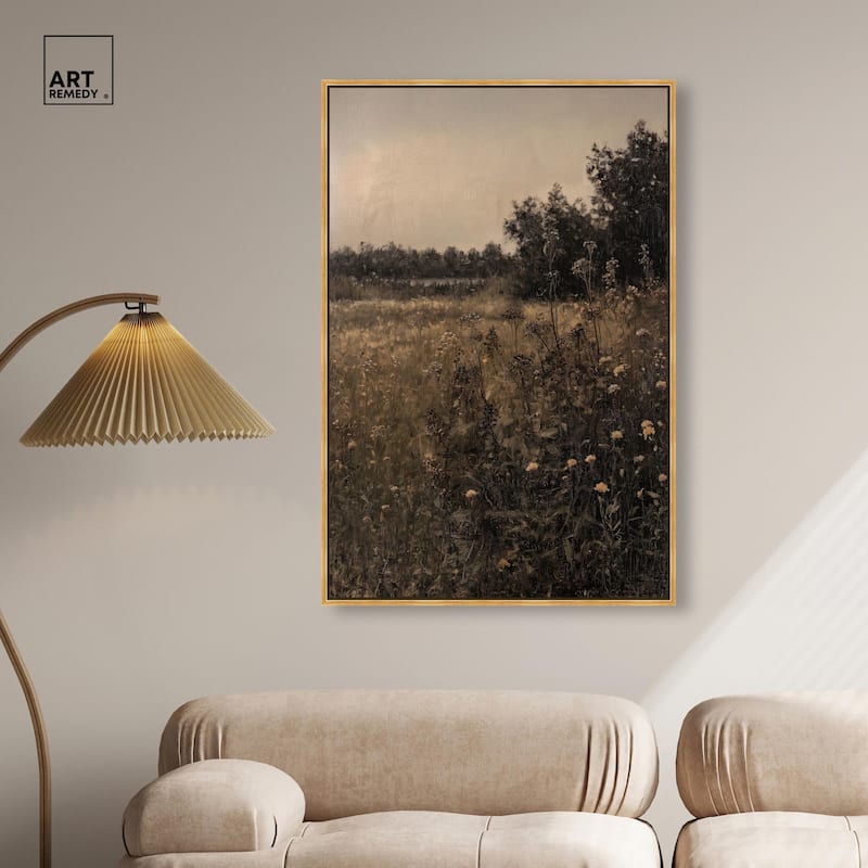 Vintage Meadow Canvas by Art Remedy