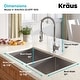 preview thumbnail 3 of 45, Kraus 3-in-1 Set Undermount Kitchen Sink, Pulldown Faucet, Dispenser