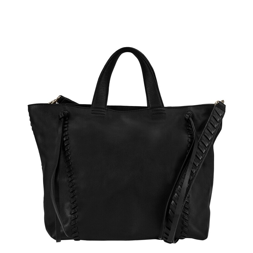 kooba black leather tote