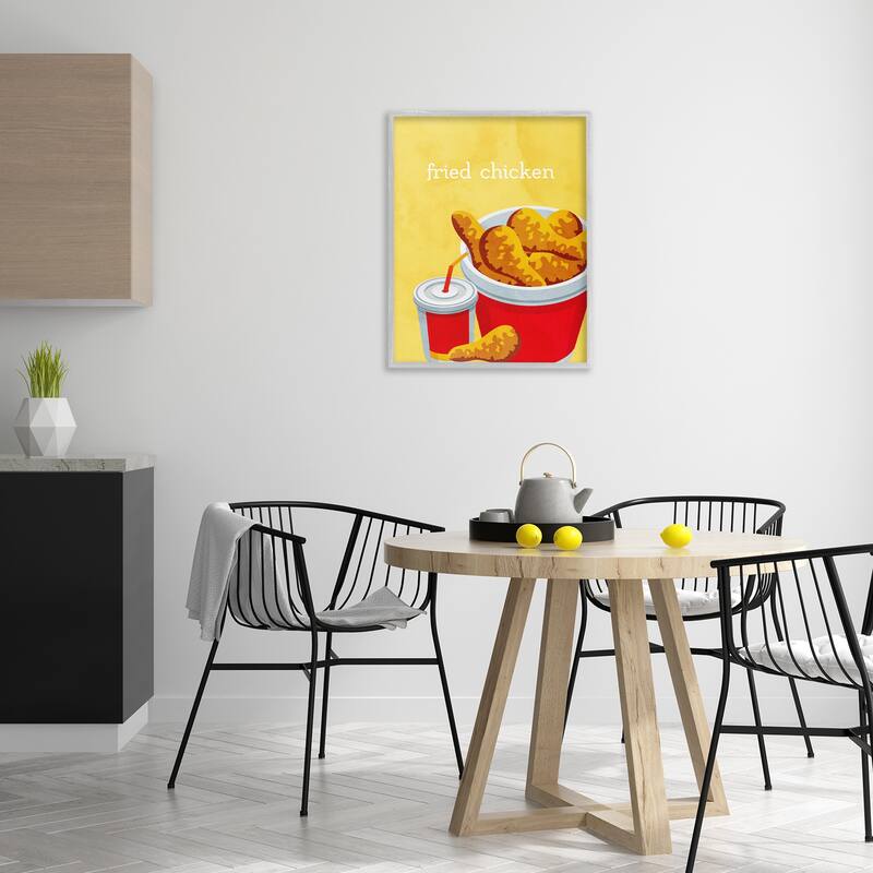 Stupell Chicken Bucket Takeout Framed Giclee Art Design By Kim Allen