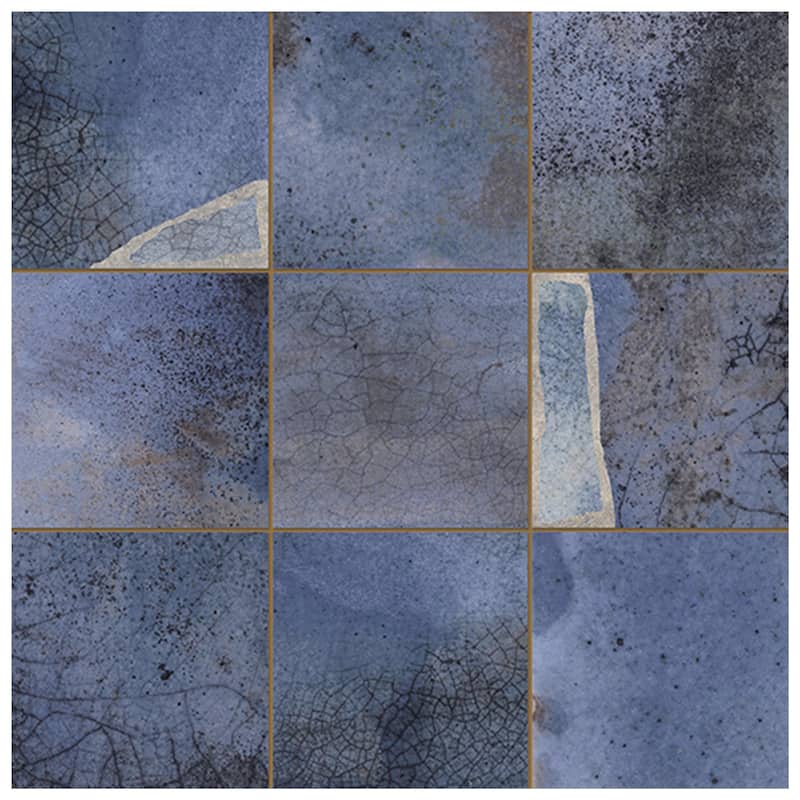 Merola Tile Kings Sea Blue 13" x 13" Ceramic Floor and Wall Tile