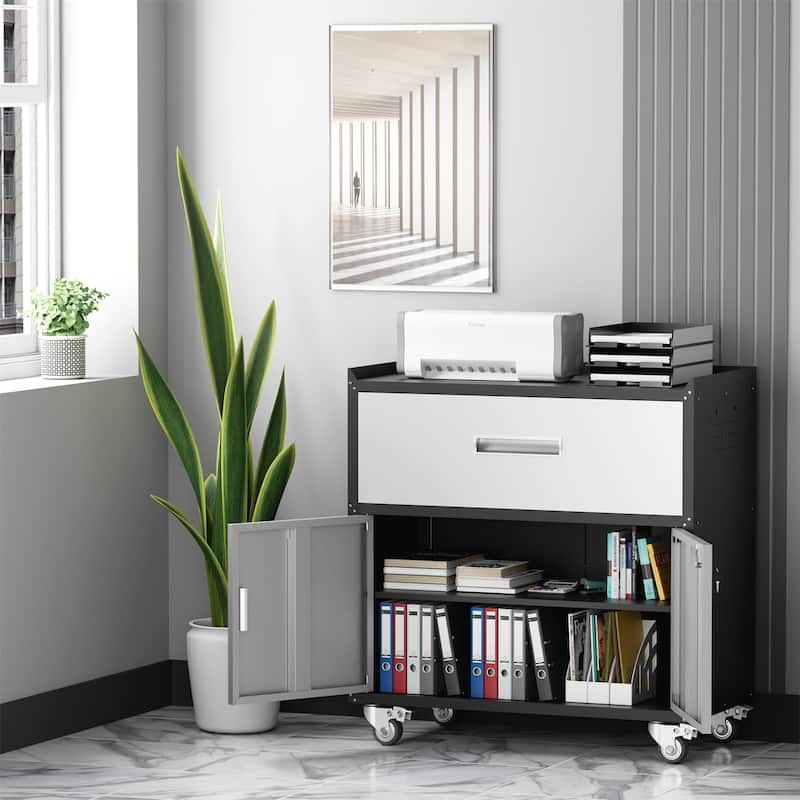 Metal Garage Cabinets, Rolling Tool Cart Boxes with Wheels