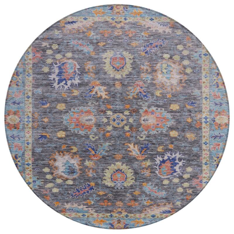HomeRoots Floral Traditional Rectangle Outdoor Rug