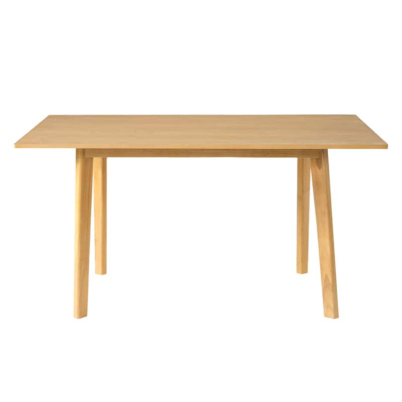 Farmhouse Dining Table Set for 4, Wooden Dining Roon Table and Wood Chairs, 5-Piece Modern Dining Set with 4 Upholstered Chairs