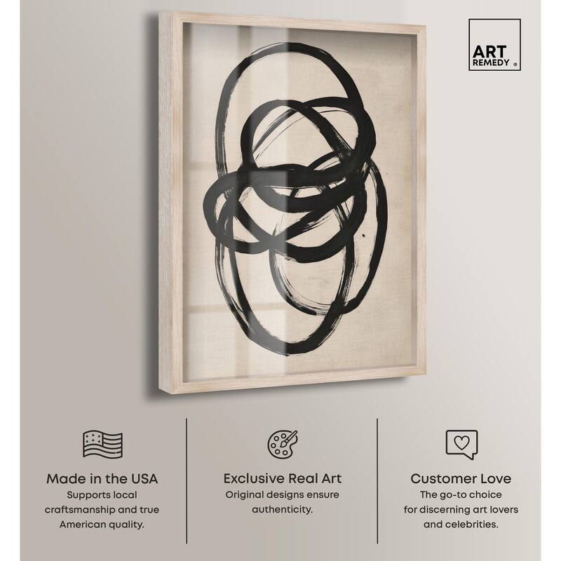 Beige Black I Shadowbox by Art Remedy