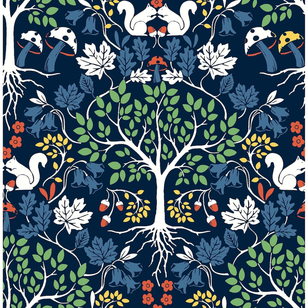 A-Street Prints Leo Blueberry Tree Wallpaper