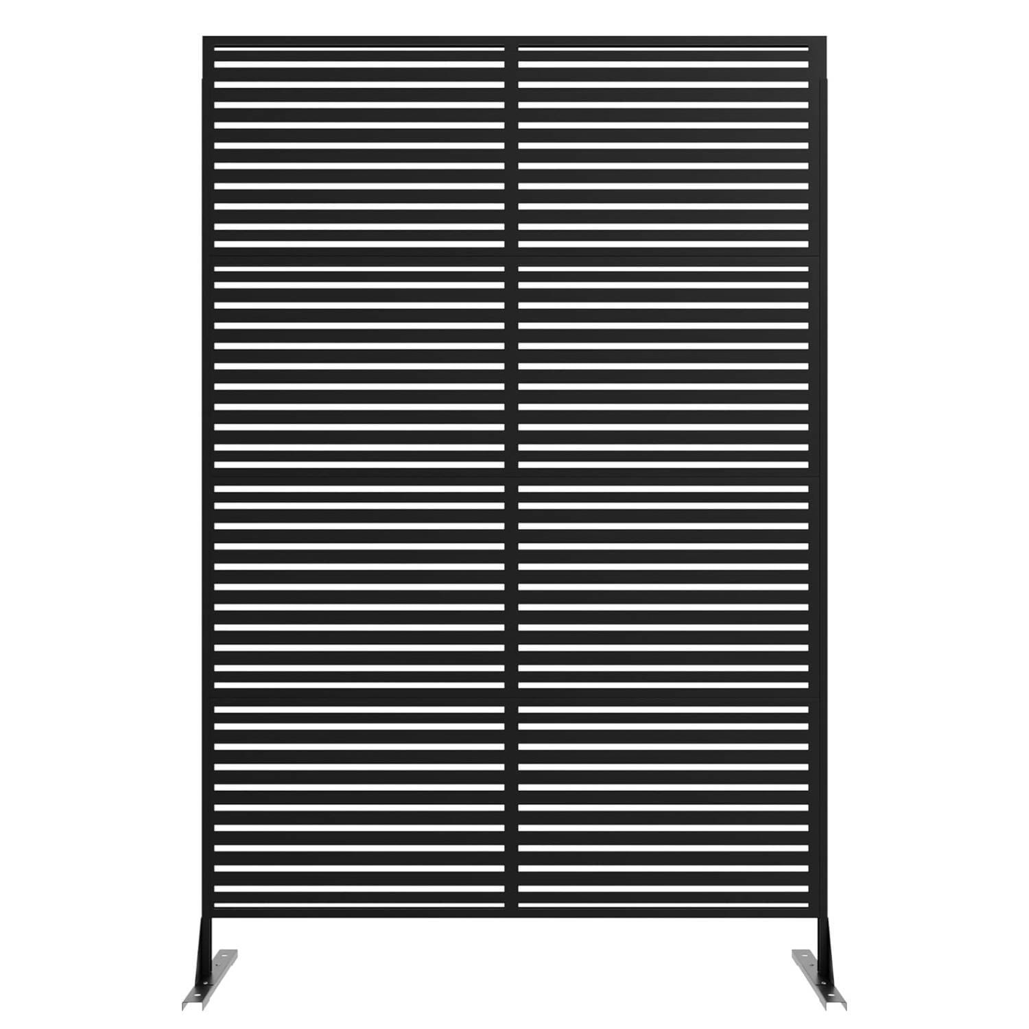 72 in Freestanding Decorative Metal Garden Fence, Privacy Screen Panel, 1 PC