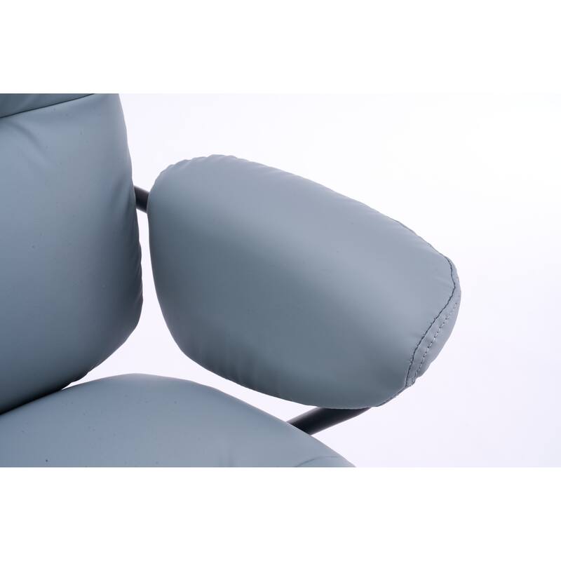 Modern Ergonomic Leather Office Chair with 360° Swivel, Adjustable Height, Reclining Backrest and Breathable Seat