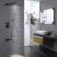 preview thumbnail 2 of 7, Wall Mounted 10" Rainfall Shower System Handheld Combo w/ Tub Faucet