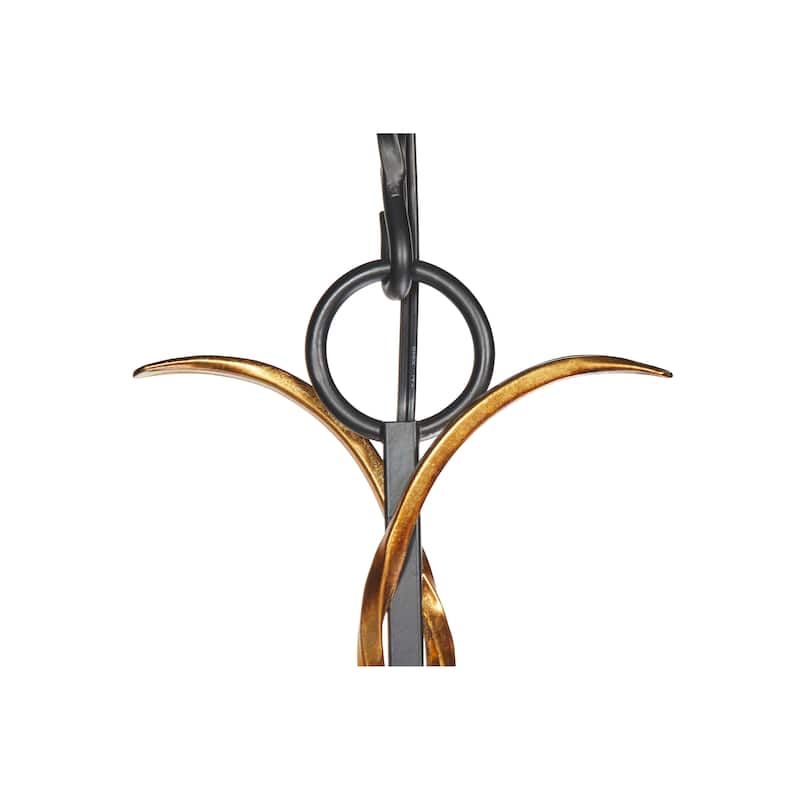 Naples 8-Light Chandelier, Antique Gold - Black