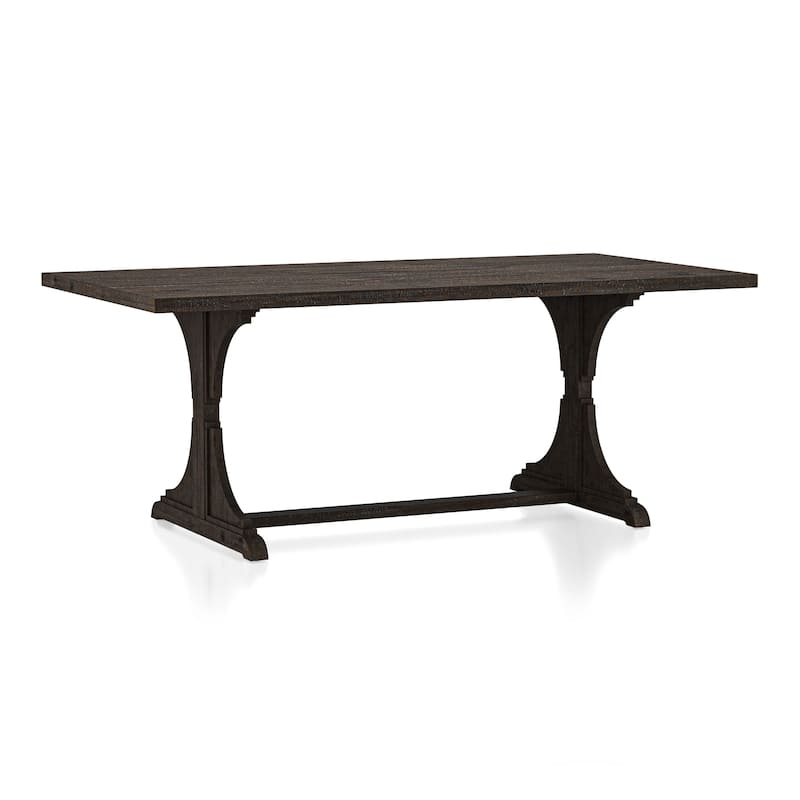 Furniture of America Badri Rustic 76-inch Solid Wood Dining Table