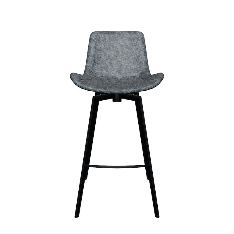 Maven Lane Victor Metal & Vegan Leather Kitchen Dining Stool