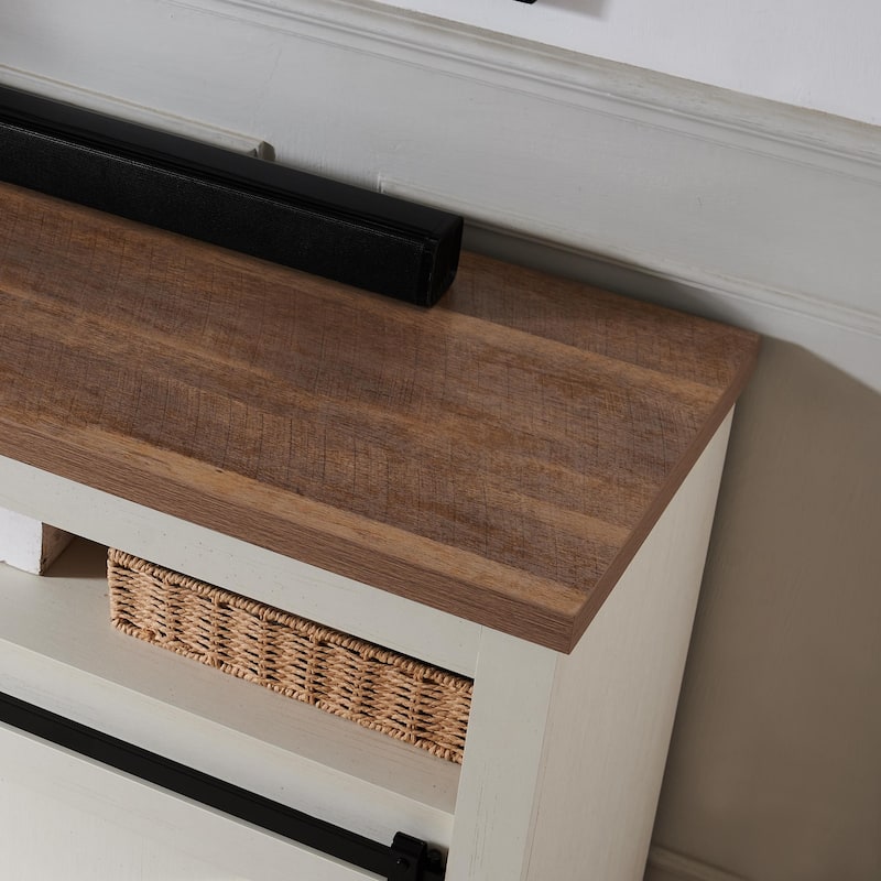 Farmhouse TV Stand for 65+ Inch TV