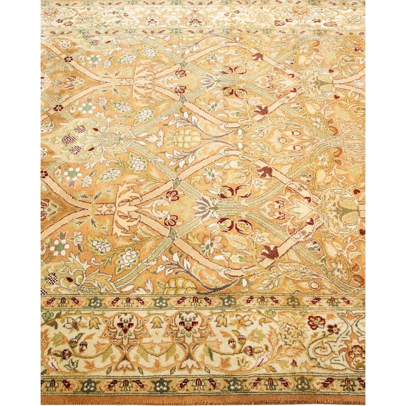 Overton Handknotted Wool Traditional Oriental Brown Runner