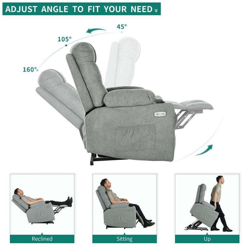 Modern Massage and Heating Recliner Sofa Chair