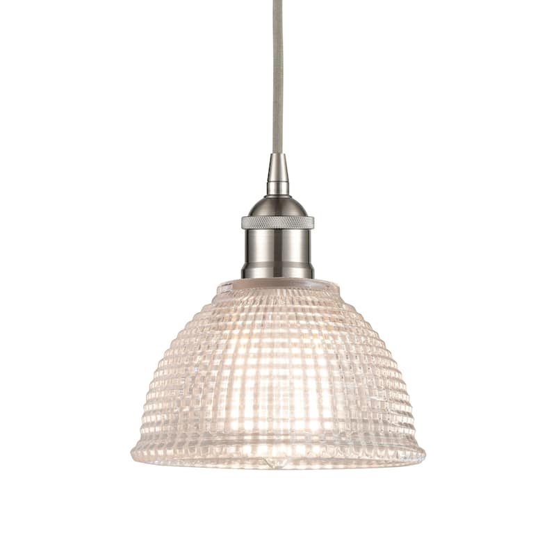 Innovations Lighting 616-1P-9-8 Arietta Pendant Arietta 8" Wide Mini - Brushed Satin Nickel / Clear