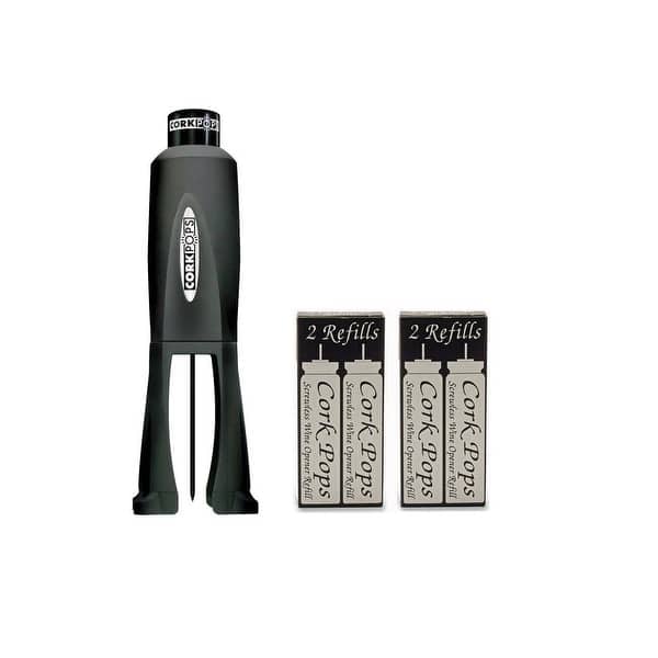 Cork Pops Original Wine Bottle Opener White With 3 13238 Refill Cartridges Cork Pops Original Wine Bottle Opener White With 3 13238 Refill Cartridges