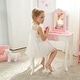 preview thumbnail 1 of 7, Teamson Kids - Fashion Twinkle Star Prints Gisele Play Vanity Set - 23.5 x 11.5 x 38.5